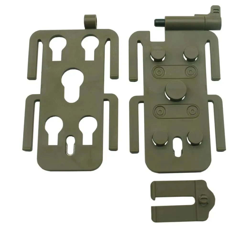 VULPO New Style Tactical Molle Attachment Plate Molle Adapter Platform For Molle Pouch Molle Mag Pouch, MOLLE Backpack and More