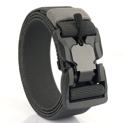 New Tactical Belt Magnetic Buckle Quick Release Elastic Belt Casual Nylon Tooling Training Belt Men's Trousers Belt