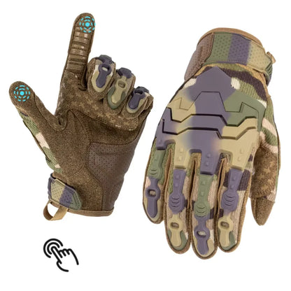 New Tactical Gloves Five-Finger Touchscreen Function Outdoor Protection Anti-Slip Cycling Impact-Resistant Combat Gloves
