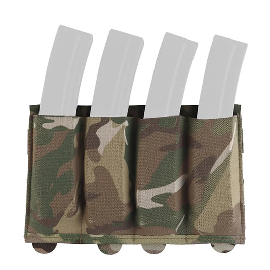 Tactical Quadruple Mag Pouch For MP5 MP7 KRISS Tactical Modular MOLLE SGM Fast Magazine Pouch Hunting Airsoft Vest Accessories