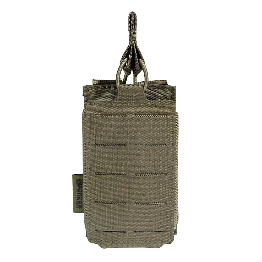Tactical Molle Pouch Single Magazine Pouch Double-Layer Mag Pouches Universal Cartridge Holder for M4 M14 M16 AK AR