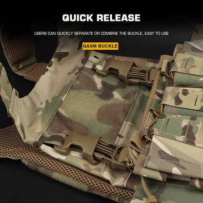 2pcs/set Tactical Vest Belt QASM Quick Attach Buckle/SRB Side Release Buckle/G Hooks Modular Vest Accessories