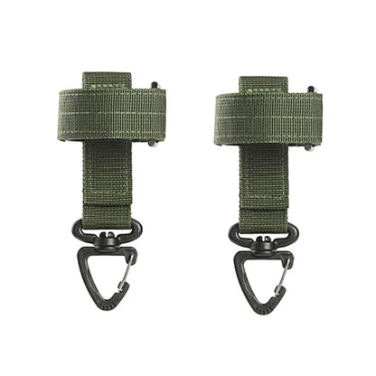 Multi-Purpose Nylon Work Gloves with Safety Clip Hook for Outdoor Tactical Climbing Camping Hanging Buckle
