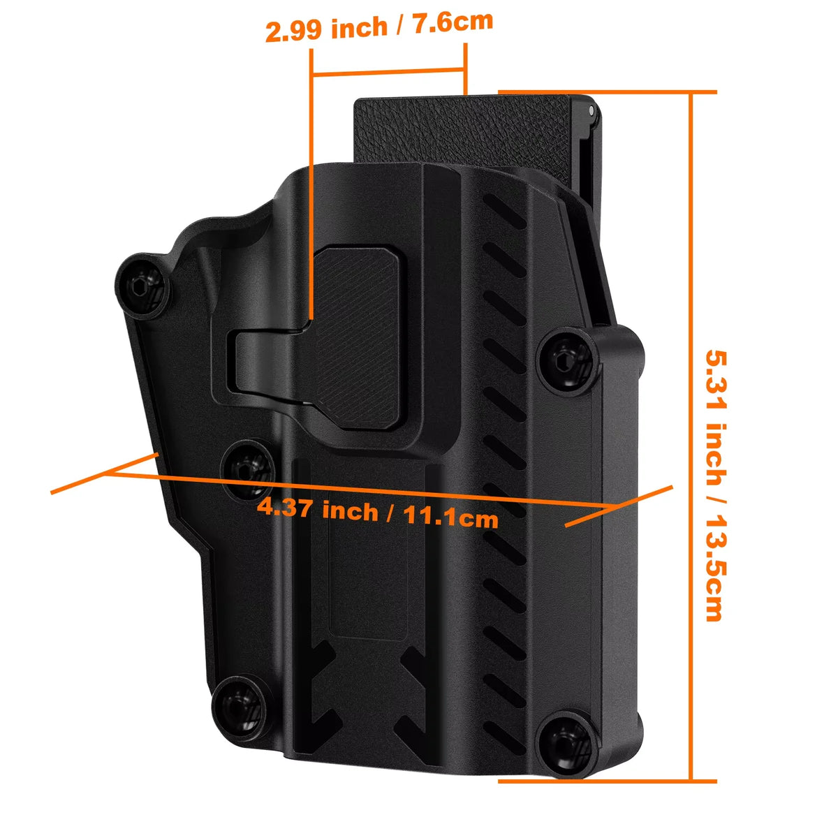##% w A1 Pistol Holster for Glock G17 G19 G22 G23 G34 G43X PA66 GF30 Drawstring Switch Back Clip Universal Model Gun Holster