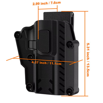##% w A1 Pistol Holster for Glock G17 G19 G22 G23 G34 G43X PA66 GF30 Drawstring Switch Back Clip Universal Model Gun Holster
