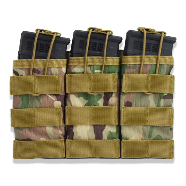 Tactical Single/Dual/Triple/Six Magazine Bag Molle Mag Pouch for Airsoft Ammunition 5.56mm M4 AR15 AK Assault Rifle Hunting