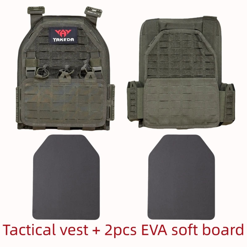 Multicam Camo Tactical Vest Quick Release Molle Modular Protective Vest for Outdoor CS Wargame Hunting yakeda 6094
