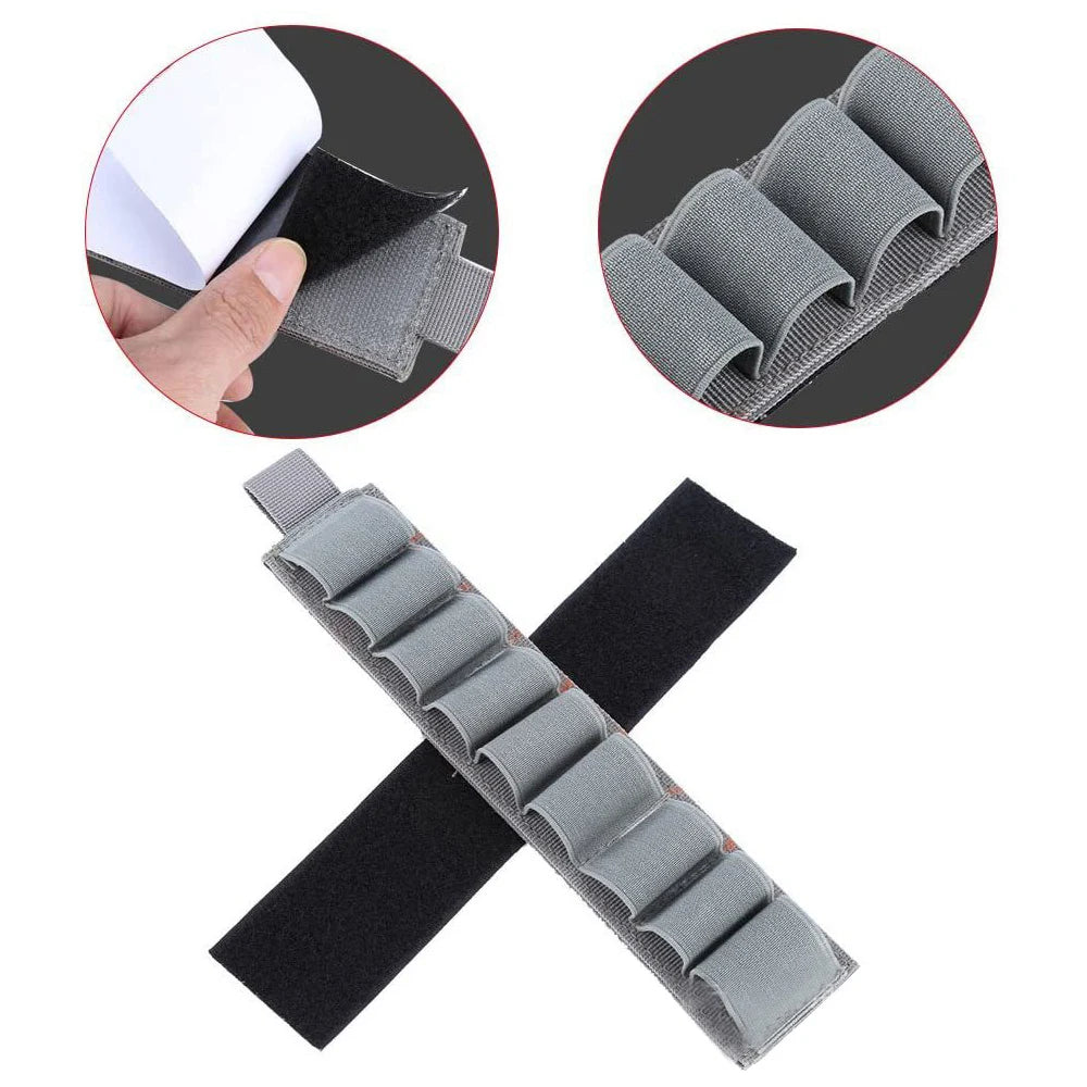 Tactical 9 Rounds 12GA Shotgun Shell Holder Hook&Loop Rifle Ammo Organizer Pouch for Hunting Shooting Airsoft EDC Tools Storage
