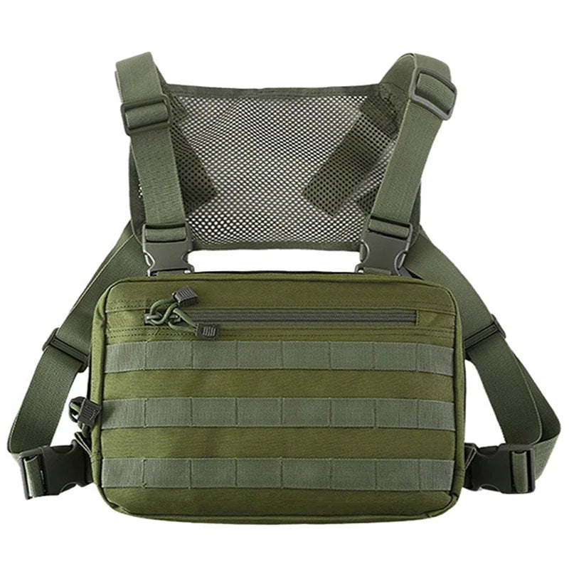 Tactical Vest Recon Kit Bag Casual Function Chest Rig Pack Outdoor Travel Cycling Airsoft Hunting Chest Bags EDC Carry Pouches