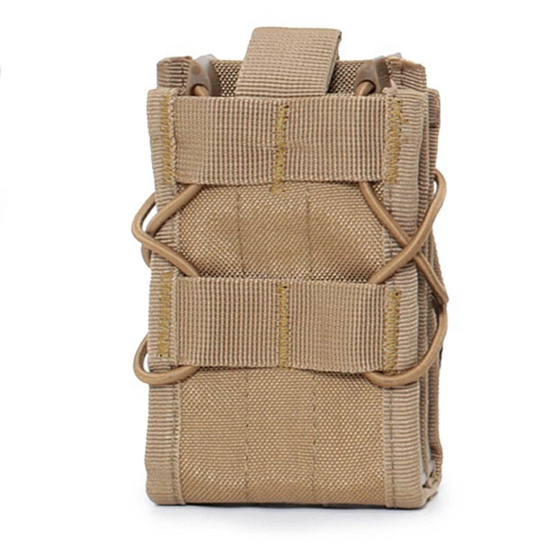 Tactical MOLLE Airsoft Airgun Double Mag Pouch for AR15/M4/16 5.56 Rifle&Pistol, Hunting Vest Accessory, Durable Magazine Holder
