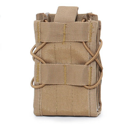 Tactical MOLLE Airsoft Airgun Double Mag Pouch for AR15/M4/16 5.56 Rifle&Pistol, Hunting Vest Accessory, Durable Magazine Holder