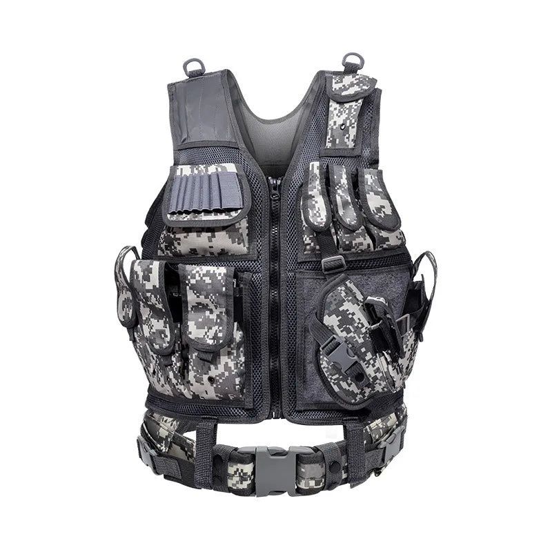 Molle Tactical Vest Combat Body Armor Vests Security Guard Hunting Army Outdoor CS War Game Airsoft Adjustable Training Jacket