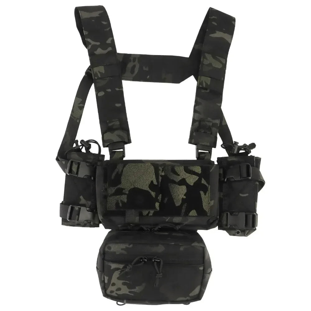 MK4 Micro Gear Chest Rig Bags for W/ 5.56 Mag Pouch Plate Carrier Chaleco Tactico Camouflage Close Combat Airsoft