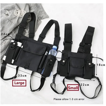Functional Tactical Chest Bag Vest For Men Fashion Bullet Hip Hop Vest Streetwear Bag Kanye Women Hip-hop Chest Rig Bag Clothes