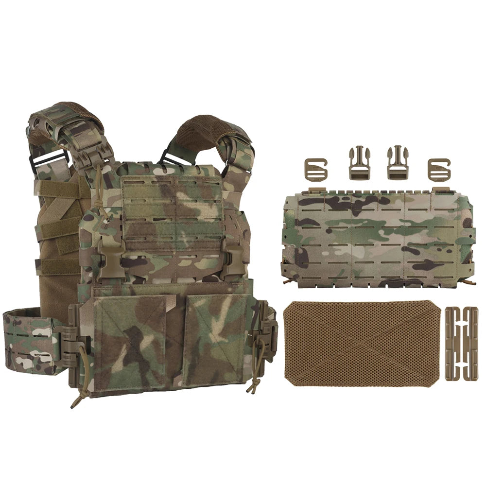 Tactical ARC Plate Carrier V2 Assault Rig Combat Training Protective Vest with Triple Magazine Pouch Quick Release MOLLE System