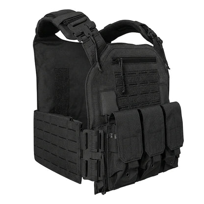 Tactical Vest, Quick Disassembly Twin-Pack, Lightweight Laser-Cut Outdoor Hunting-Style Black Outdoor Equipment Vest, of High Qu
