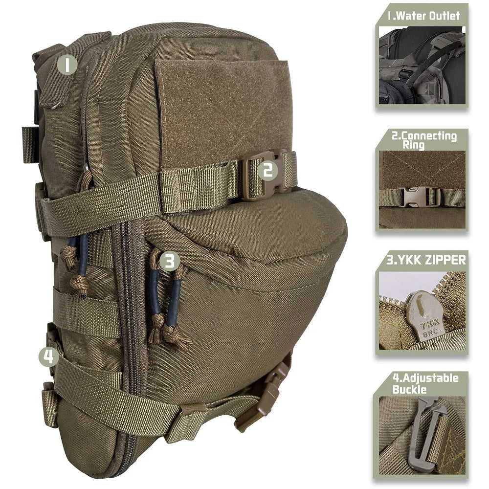EMERSONGEARS tactical Vest Pouch Mini Hydration bag Hydration Backpack Assault Molle Pouch  2L Sport Water Bags