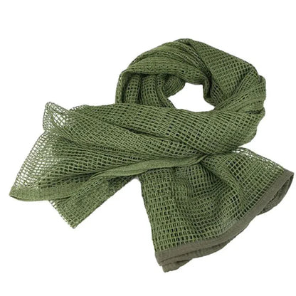 Tactical Mesh Breathbale Scarf Sniper Face Veil Camo Airsoft Hunting Cycling Hiking Neckerchief Mask Camouflage Outdoor Scarf