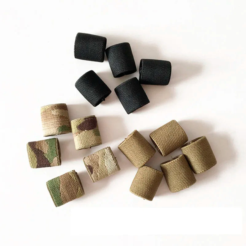 Tactical Webbing Tie Tape Elastic Fixed Buckle Elastic Belt Ring 25mm 38mm 5pcs/Lot