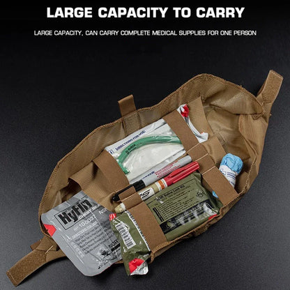 Tactical Trauma Pouch Roll 1 IFAK Individual First Aid Kit EDC Medical Rapid Belt Bag Airsoft Huntin Vest Plate Carrier Gear