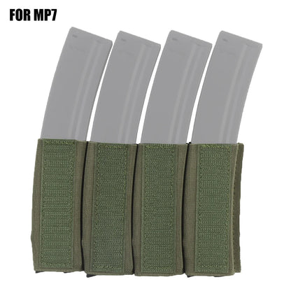 MK Tactical Chest Rig Accessories MP5 MP7 Quadruple Magazine Insert Pouch Militar Hunting Vest Built-in Elastic Magazine Holder