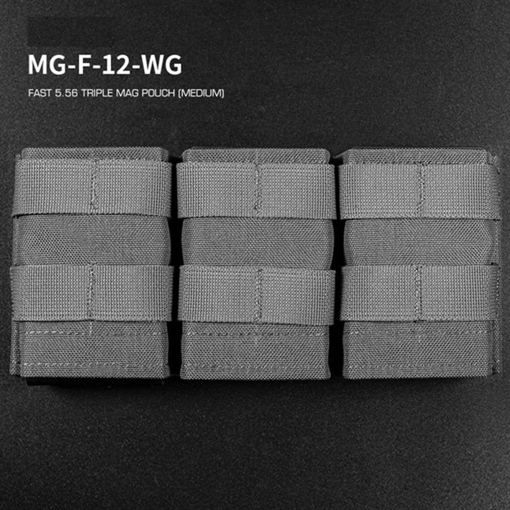 Tactical Fast 5.56 Triple Mag Pouch Medium M4 KYWI Molle Magazine Pouch Insert Open Malice Clip Strap Hunting Airsoft Accessorie