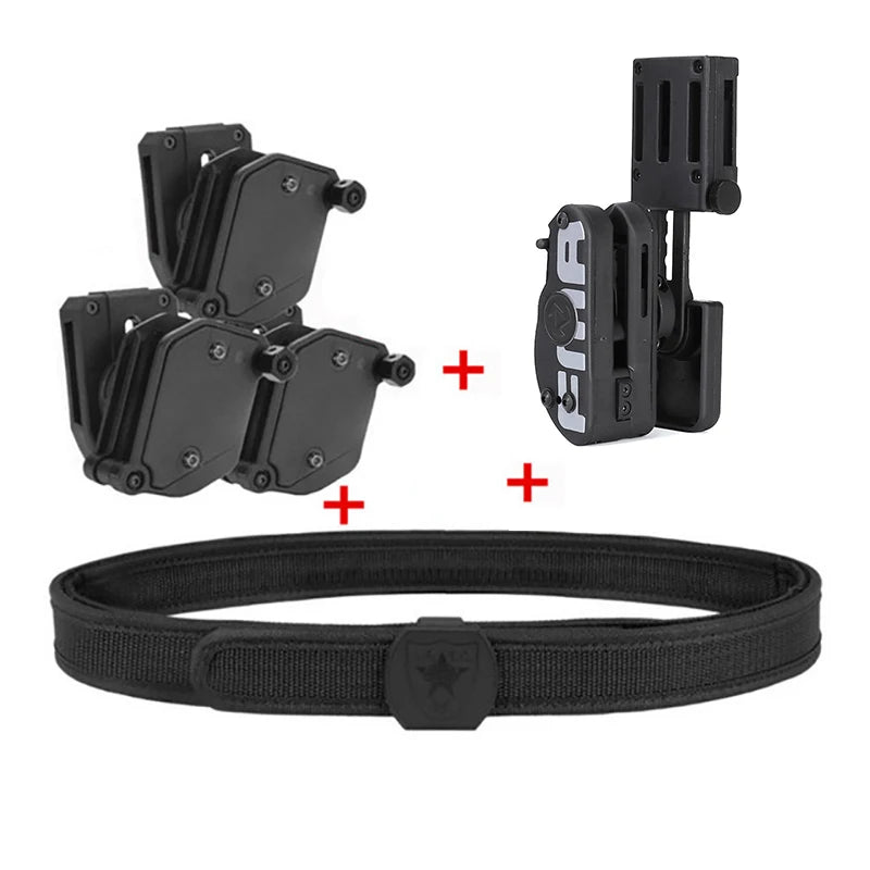Tactical Skirmish IPSC Belt Perfect Match with Holster Speed Magazine Pouch Set, Competition Shooting Belt, Mag Holster Set