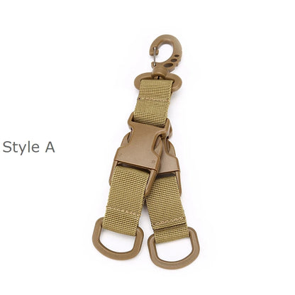 Tactical Gear Keychain Clip Nylon Belt Key Chain Key Holder Quick Release Buckle Key Ring Molle Bag Attachments Hooks