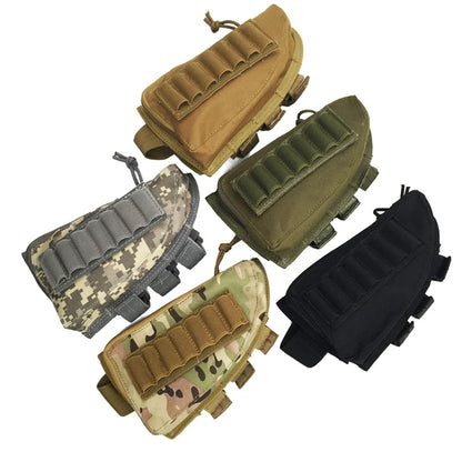Tactical Muti-functional Hunting Zipper Rifle Buttstock Pack Bag Cheek Pad Rest Shell Mag Ammo Pouch Pocket Magazine Bandolier