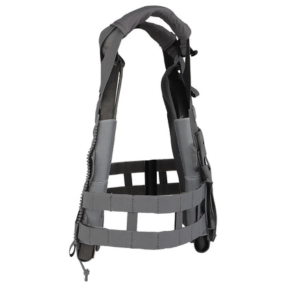 Wosport SPC Plate Carrier Lightweight MOLLE Vest Laser Cut Quick Release Shoulder Buckle Hook-and-Loop Rear Zipper for Airsoft