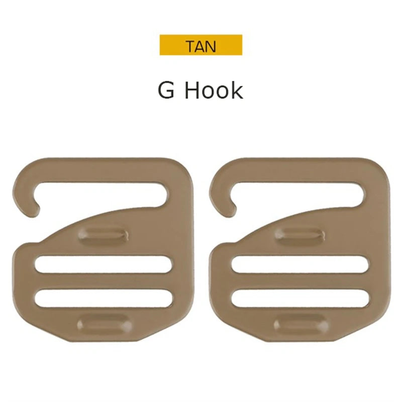 2pcs/set Tactical Vest Belt QASM Quick Attach Buckle/SRB Side Release Buckle/G Hooks Modular Vest Accessories