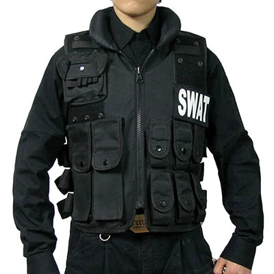 Military POLICE Law Enforcement Vest Tactical Vest SWAT Combat  vest CS equipment-Black uniform