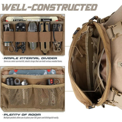Men Tactical Chest Bag Lightweight Riding Vest Crossbody Pack For Cycling Hiking Camping Daily Use