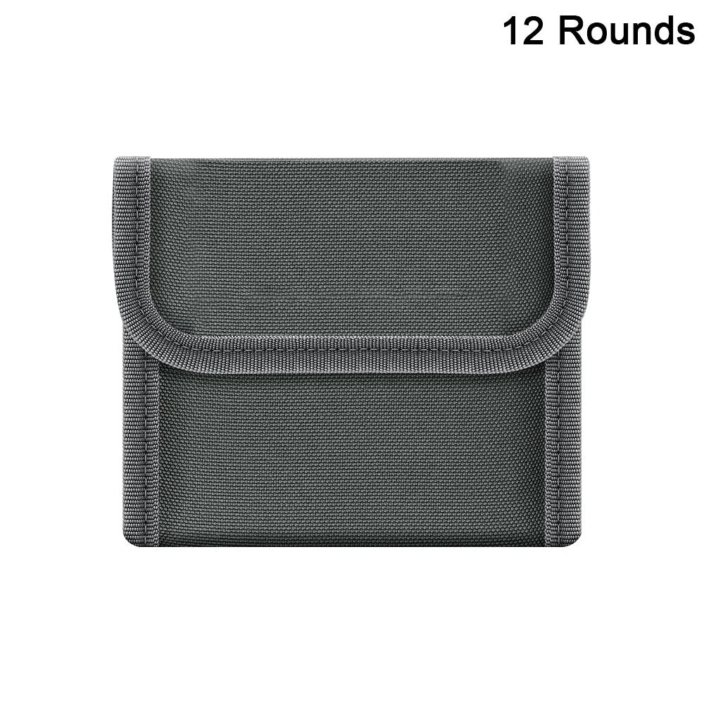 12/14 Rounds Tactical Rifle Ammo Pouch Buttstock Shell Holder Cartridge Carrier Utility Bullet Bandolier Carrier for .223/.30Cal