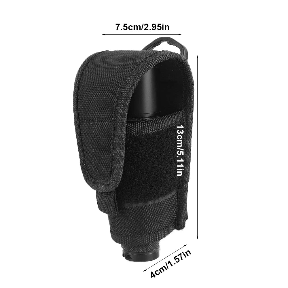 Tactical Flashlight Holster Nylon Molle Pouch Portable LED Torch Bag Waist Belt Pack for Hunting Camping Flashlight Bag
