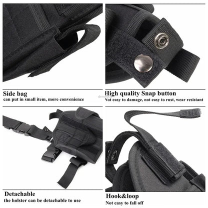 Universal Drop Leg Gun Holster Right Handed Tactical Thigh Pistol Bag Pouch Legs Harness for All Handguns