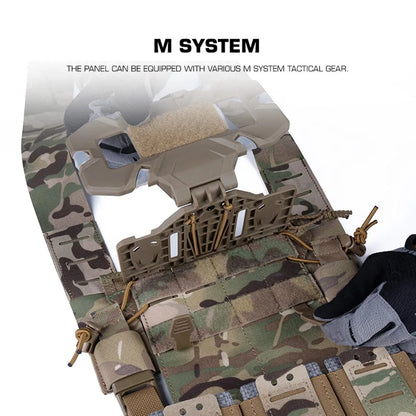 Tactical EUD ATAK Admin Panel with Hook & Loop & Shock Cord, Storage Inner Pouch for Airsoft Vest Chest Rig Accessories