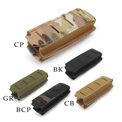 OPHIDIAN Outdoor Molle 9mm Mag Pouch Single Mag Carrier Flashlight Pouch Knife Pocket Hunting Gear