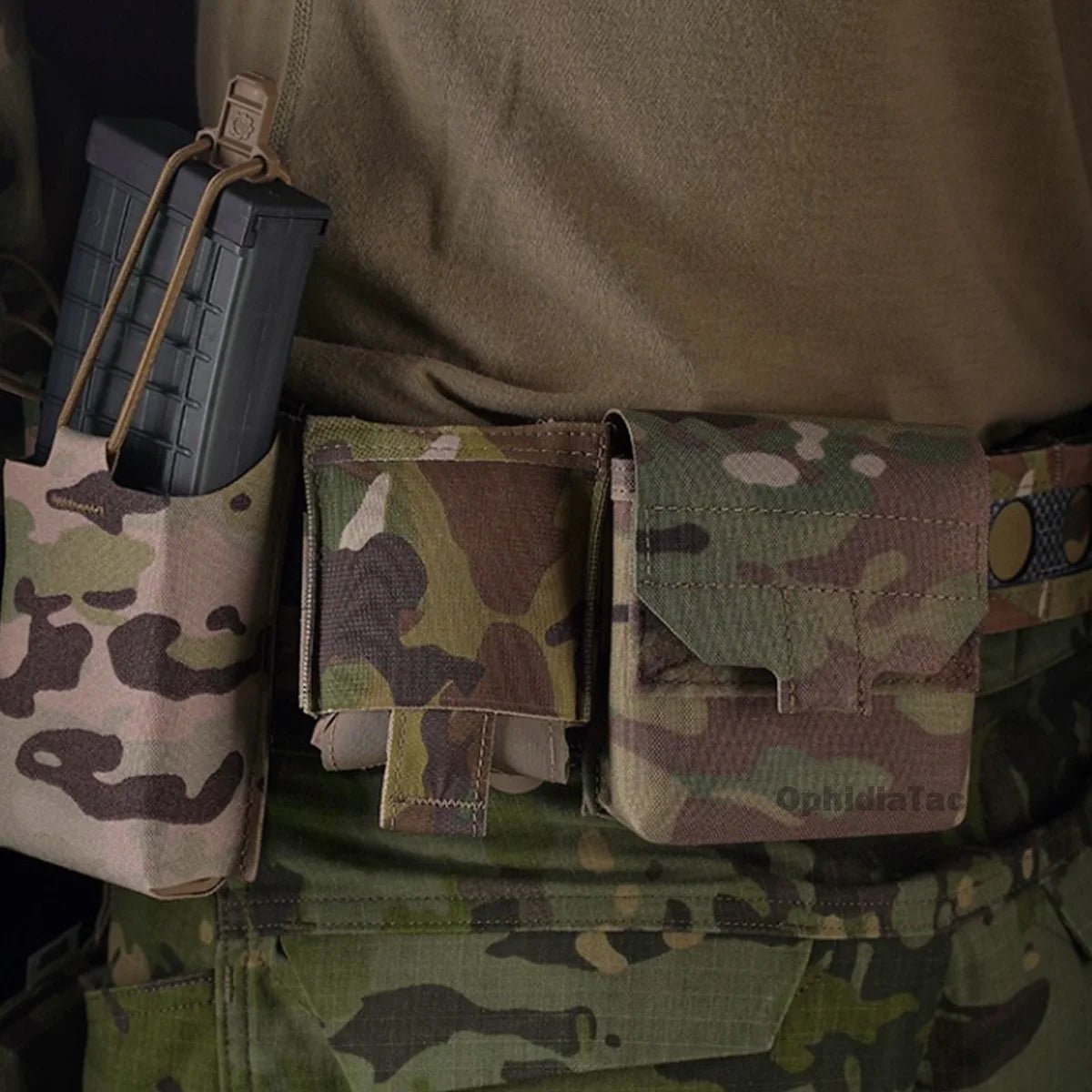Ophidian Mini Molle Utility Pouch Essential IFAK Pouch General Purpose Micro GP Pouch Flashlight Earplug Holder Hunting Gear