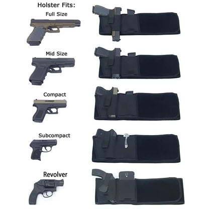 Tactical Hidden Holster Portable Belly Gun Holster Concealed Carry Waist Band Belt for Outdoor Hunting Shooting Defense Holster