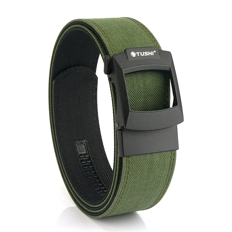 HSSEE 4.3cm Military Tactical Belt for Men Metal Automatic Buckle Thick Nylon Outdoor Hunting IPSC Gun Belt Casual Girdle Male