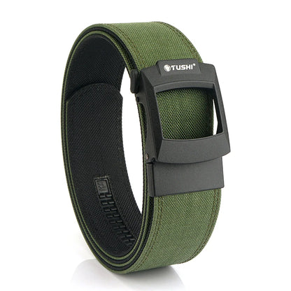 HSSEE 4.3cm Military Tactical Belt for Men Metal Automatic Buckle Thick Nylon Outdoor Hunting IPSC Gun Belt Casual Girdle Male