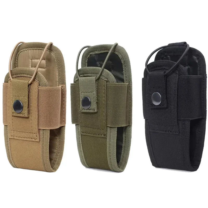 1-3pcs Nylon Pouch Tactical Radio Walkie Bag Holder Pocket Portable Interphone Holster Carry Bag Hunting Camping
