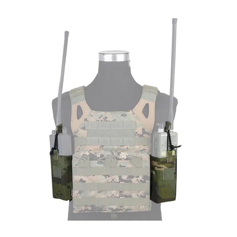 Emersongear For MBITR Radio Pouch Set For 148/152 Intercom Bag Pack Panel Outdoor Hunting Hiking Combat Sports EM8333