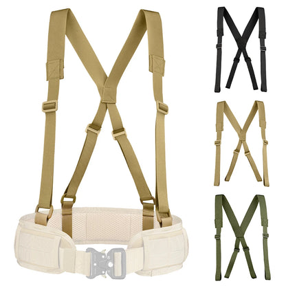 Y-Shape Tactical Suspenders Waist Seal Strap Braces Tactical Molle Shoulder Strap Duty Belt Harness Tool Hunting Accessories