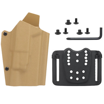 Kydex Tactical Gun Holster for Glock 17/19/19X/45 Compatible X300 Flashlight Hunting Shooting Airsoft Holster Quick Release Gear