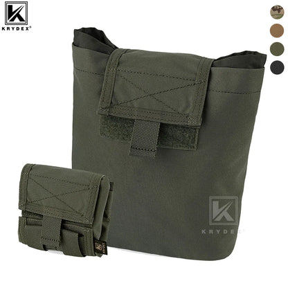 KRYDEX Tactical Magazine Dump Pouch Molle Mag Recover Drop Pouch Recycling Bag Hunting Outdoor Hiking Storage Tool Bag
