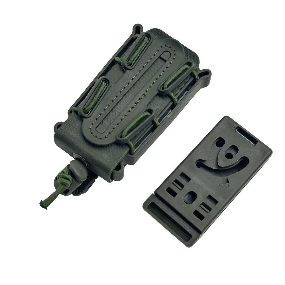 Hunting 9mm Magazine Pouch Molle Scorpion Fast Mag Quick Release AR15 Mag Holster Case Box with Molle Waist Belt Clip