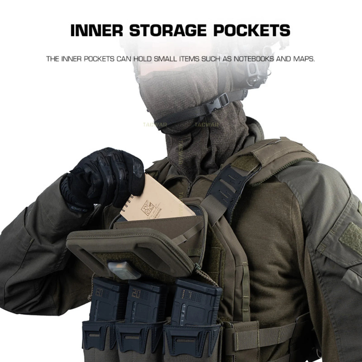 Tactical Universal Phone Pouch with Rigid Protective Shell,  MOLLE Chest‑Mount Phone Holder for Plate Carrier Chest Rig