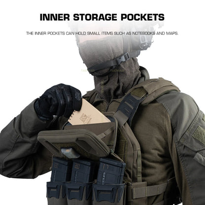 Tactical Universal Phone Pouch with Rigid Protective Shell,  MOLLE Chest‑Mount Phone Holder for Plate Carrier Chest Rig